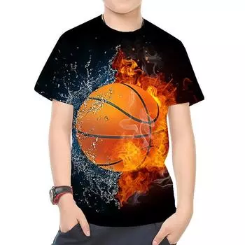 Летняя футболка с принтом Кубка мира по футболу 3D Футболки для детей Дышащая спортивная футболка для отдыха 170