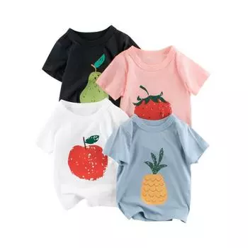 Летняя футболка унисекс, белые детские хлопковые топы с короткими рукавами для маленьких мальчиков и девочек 130