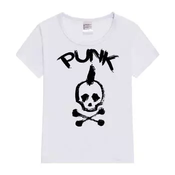 Летняя футболка в стиле панк для малышей, детские футболки с мультяшными рисунками, детская одежда, футболка с короткими рукавами для мальчиков и девочек, футболки 3T(100cm)