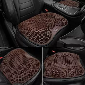 Летняя гелевая подушка для сиденья автомобиля, охлаждающая гелевая подушка для сиденья автомобиля, вентиляция, домашний 3D-шелковый стул, сотовый ледяной лист, прохладная подушка Ca G5N9 коричневый