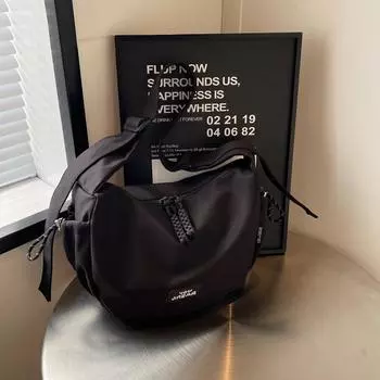 Летняя холщовая сумка женская 2024 новая модная популярная сумка через плечо большой вместимости класс пригородных почтальонов сумка-мессенджер с пельменями бежевый