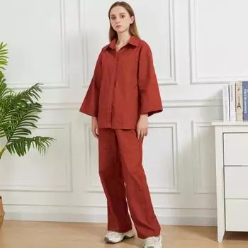 Летняя и осенняя рубашка, женский брючный костюм, модная рубашка для поездок на работу S хаки