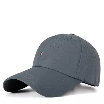 Летняя индивидуальность новой вышитой бейсболки для женщин, спорта на открытом воздухе, мягкий цилиндр, мужская простая сотня для отдыха с кепкой с утиным язычком M56-59cm темно-серого