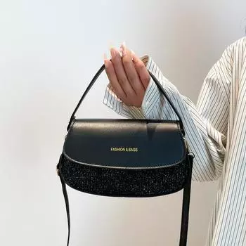 Летняя изысканная текстура маленькая женская сумка 2025 новая простая квадратная сумка цвета молочного чая сумка через плечо чёрный