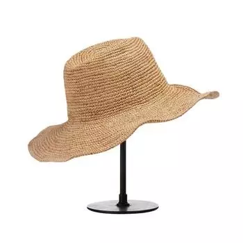 Летняя кепка из раффиграсса с мягкими полями ручного плетения Panamfedoras для мужчин и женщин, джазовая шляпа для отдыха head size 57cm