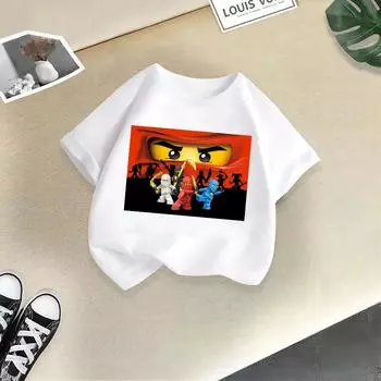 Летняя красивая детская хлопковая футболка Повседневная футболка с круглым вырезом для мальчиков и девочек Stumble Guys игры живая детская одежда 100