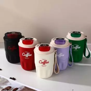 Летняя кружка для холодной воды для девочек, зимняя теплая бутылка для воды, термос из нержавеющей стали 316, мужская портативная кофейная чашка-компаньон 360ml красный