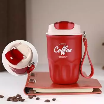 Летняя кружка для холодной воды для девочек, зимняя теплая бутылка для воды, термос из нержавеющей стали 316, мужская портативная кофейная чашка-компаньон 360ml красный