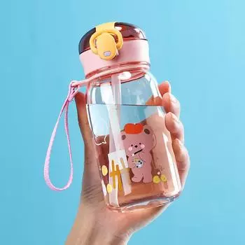 Летняя кружка-непроливайка для детского сада, учеников начальной школы, для путешествий на открытом воздухе, герметичная бутылка, переносной чайник 400ml