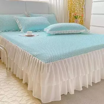 Летняя ледяная кровать, юбка и наволочка, домашний текстиль, постельное белье в стиле принцессы, простыня, матрас, пылезащитный чехол, покрывало 120x200cm 2pcs