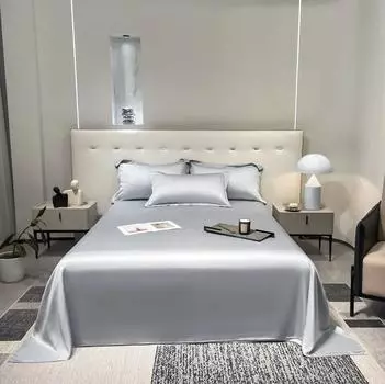 Летняя ледяная простыня, наволочка, комплект домашнего текстиля, комплект постельного белья, японский простой однотонный двойной королевский покрывало, плоская простыня 180x230cm-3pcs