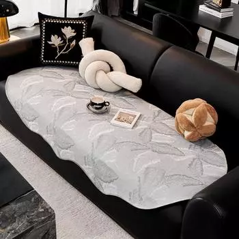 Летняя ледяная шелковая крутая дышащая нерегулярная диванная подушка с прозрачным листом, нескользящая, прямой ряд, чехол для дивана, полотенце 90*90cm
