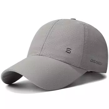 Летняя легкая быстросохнущая кепка для бега для мужчин, дышащая, солнцезащитная бейсболка для активного отдыха светло-серый