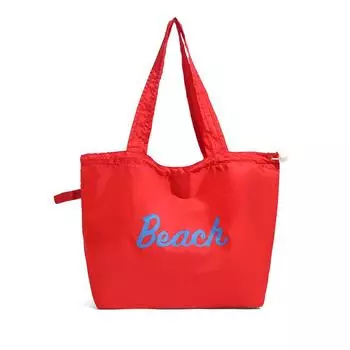 Летняя ленивая холщовая сумка на шнурке Ins Корейская сумка-тоут на плечо