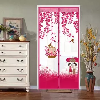 Летняя магнитная дверь магазина, клетка для птиц, зонтик от мух, противомоскитная сетка, занавеска 90*210cm кофейный