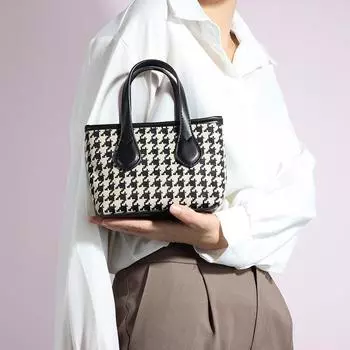 Летняя маленькая и универсальная сумка через плечо на одно плечо, сумка-корзина для овощей, сумка для мобильного телефона, изысканная маленькая сумка в ломаную клетку для женщин