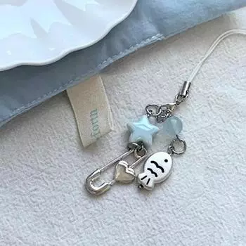 Летняя маленькая рыбка звезда брелок телефон шнурок брелок сумка кулон аксессуар эстетические украшения Y2K 02