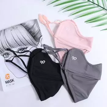 Летняя маска для лица Gini Mask Дышащая маска Ice Silk для рыбалки розовый