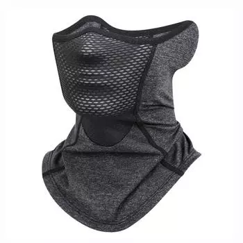 Летняя маска Ice Silk для защиты от солнца, велосипедная маска, полнолицевая маска, защита от солнца и ультрафиолета, балаклава, дышащая, для пешего туризма, спорта на открытом воздухе, для велоспорта чёрный