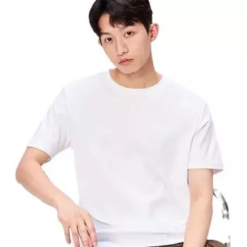 Летняя мерсеризованная хлопковая футболка Ice Feeling с короткими рукавами, мужская повседневная свободная футболка Ice Feeling с короткими рукавами 6XL белый