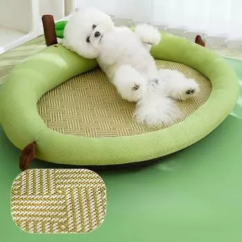 Летняя милая фруктовая спинка-гнездо для маленьких собак и кошек, прохладная дышащая подушка-гнездо, увеличенная подушка для шеи, товары для животных S 45*35cm