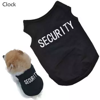 Летняя милая хлопковая футболка с принтом щенка для собак и домашних животных S чёрный