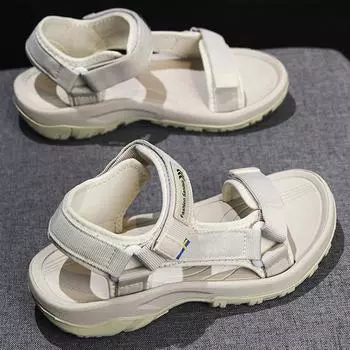 Летняя минималистичная и модная уличная пляжная обувь для пар, повседневные сандалии и тапочки 36 чёрный