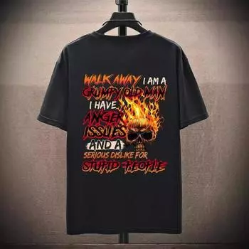 Летняя мода 3D цифровая печать мужские черные свободные повседневные футболки с открытыми плечами мужские S