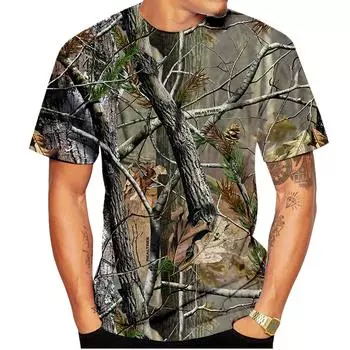 Летняя мода 3D камуфляжный принт унисекс повседневная футболка с коротким рукавом 6XL