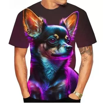 Летняя мода 3D принт мужская футболка уличная мужская повседневная свободная футболка с круглым вырезом и коротким рукавом топы одежда S