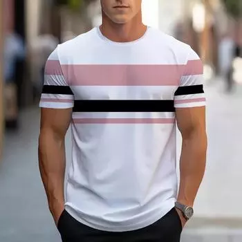 Летняя мода абстрактные цветные графические футболки для мужчин повседневная футболка с 3D принтом в стиле хип-хоп Harajuku личность с круглым вырезом и коротким рукавом S