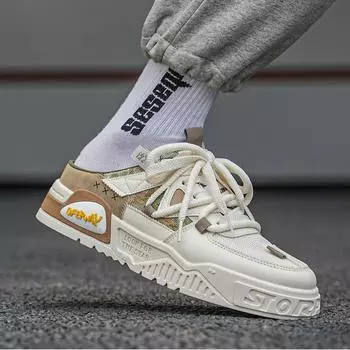 Летняя мода дизайнерские мужские полутапочки дышащие повседневные туфли на платформе легкие кроссовки для прогулок на открытом воздухе туфли на плоской подошве мокасины 39 хаки