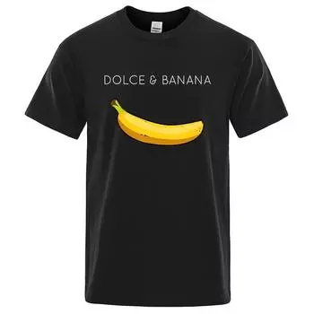 Летняя мода Dolce & Banana Print женские футболки повседневные дышащие топы футболки с коротким рукавом женские топы футболки S