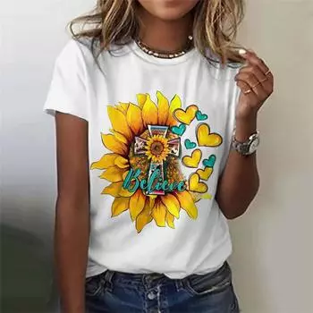 Летняя мода Футболка с рисунком креста Иисуса для женщин Футболки с 3D-принтом Священное христианство Уличные футболки с короткими рукавами Топы с круглым вырезом XS