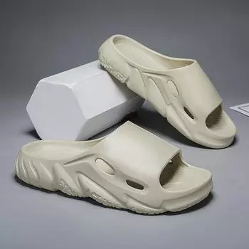 Летняя мода мужские классические сандалии мужские водонепроницаемые туфли из ЭВА новые мужские нескользящие уличные тапочки мужские удобные туфли для ванной 40-41 чёрный