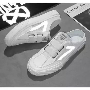 Летняя мода мужские кроссовки для отдыха на открытом воздухе без каблука дышащие новые мужские повседневные туфли ленивые студенты балетки 39 бежевый