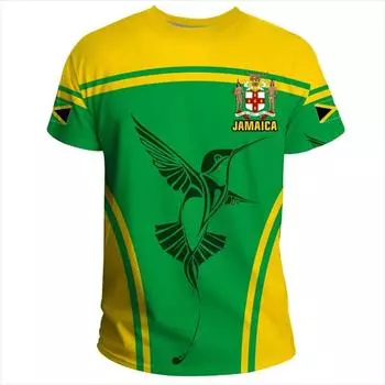 Летняя мода, новая 3D футболка с принтом национального флага Ямайки, герба Ямайки, футболки с графическим рисунком для мужчин, винтажная одежда XL