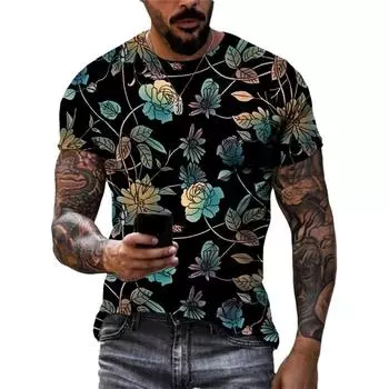 Летняя мода, новые ретро-футболки в национальном стиле с графическим принтом для унисекс, 3D-печать, крутые футболки в уличном стиле для мужчин, повседневные топы с круглым вырезом XS