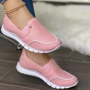 Летняя мода повседневная обувь женская Fly Weave повседневная одинарная обувь повседневная сетчатая женская обувь больших размеров 35 бежевый