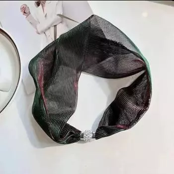 Летняя мода, универсальный, красочный, защита шеи, магнитный шарф с присоской, универсальный, женский, повседневный, популярный в Интернете, короткий шарф 43*10cm