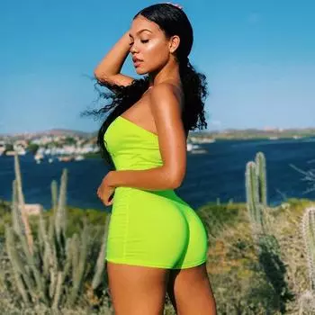 Летняя мода женщин Все матч Сексуальный твердый цвет спорта и отдыха в одной части S белый