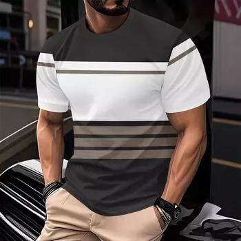 Летняя модная футболка в стиле Харадзюку, футболка для отдыха с 3D-печатью, мужская футболка, персонализированная, трендовая, с короткими рукавами S