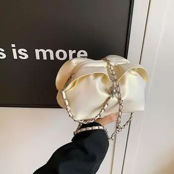 Летняя модная мягкая кожаная сумка-облако для женщин, нежные универсальные сумки через плечо с цепочками, новая женская сумка через плечо