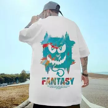 Летняя модная мужская футболка с 3D-принтом в стиле аниме, футболка с коротким рукавом для мужчин, повседневная футболка, свободные футболки большого размера, новый топ S