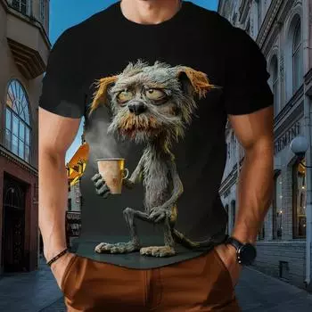 Летняя модная мужская футболка с 3D-принтом и анимированными персонажами в стиле хип-хоп, уличная мужская мешковатая блузка свободного покроя, повседневная рубашка XL