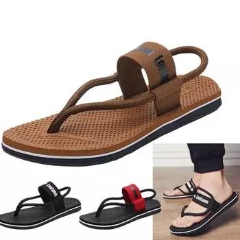 Летняя модная мужская обувь, сандалии для мужчин, Sandalias, мужские повседневные уличные шлепанцы, мягкие и удобные сандалии 39 чёрный