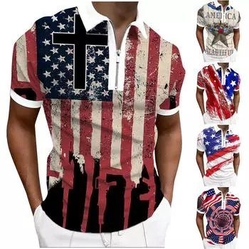 Летняя модная мужская рубашка с коротким рукавом и молнией, модная футболка, мужской кардиган XL чёрный