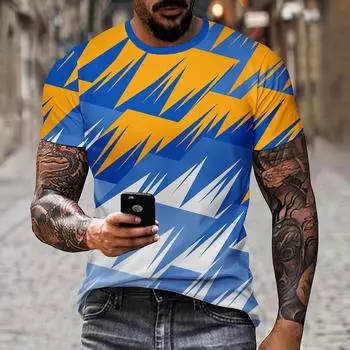 Летняя модная мужская свободная футболка с 3D принтом животного и львом, уличная модная повседневная мужская рубашка большого размера с короткими рукавами XXL