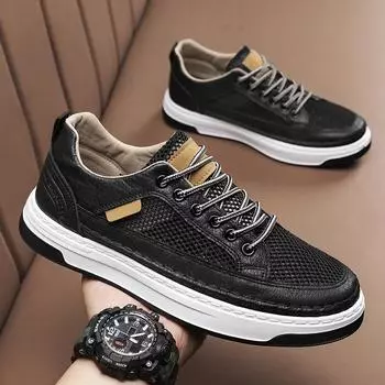 Летняя модная однотонная верхняя одежда, дышащая повседневная обувь, корейская версия, низкие простые ветрозащитные туфли на шнуровке 39