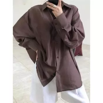 Летняя модная рубашка с солнцезащитным кремом для женщин, свободная, тонкая, слегка провисающая, прозрачная, с длинным рукавом One Size